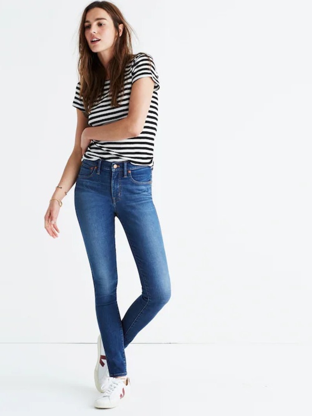 Madewell 9” Mid-Rise Skinny Jeans in Patty Wash